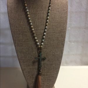 Beaded Cross Necklace